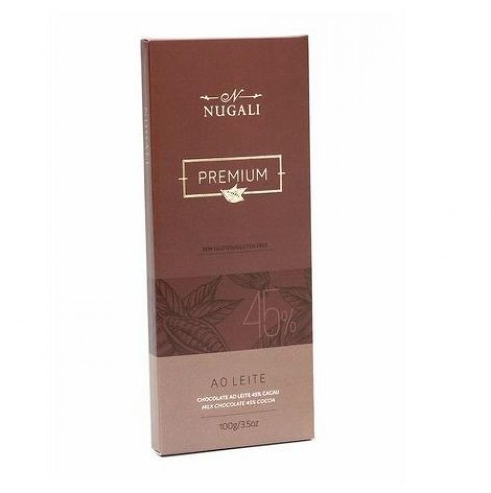 Barra De Chocolate Ao Leite 45% Cacau Nugali