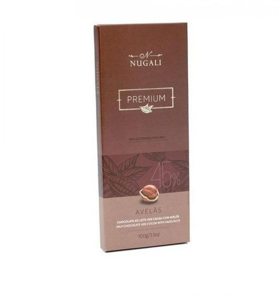 Barra De Chocolate Ao Leite Com Avelã Nugali