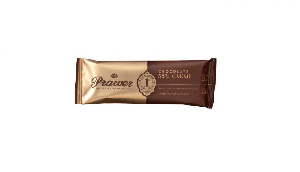 Tablete De Chocolate Meio Amargo 52% Cacau