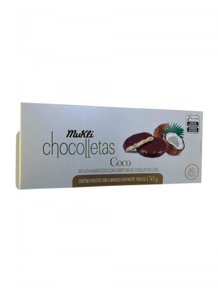 Bicoito De Coco Com Cobertura De Chocolate Premium