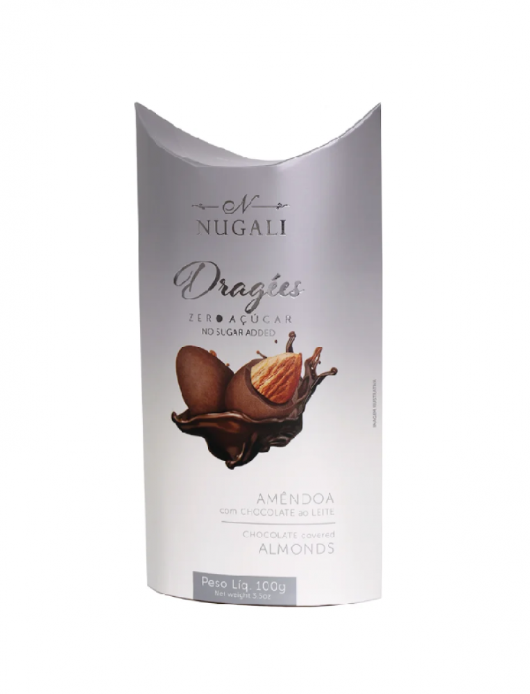 Drágeas De Amêndoas Com Chocolate Ao Leite Nugali