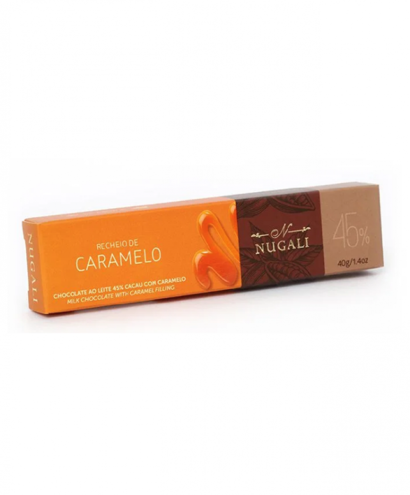 Tablete De Chocolate Ao Leite Om Recheio De Caramelo Nugali