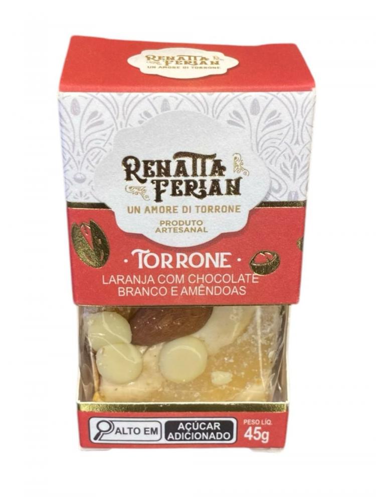 Torrone Premium De Laranja Com Chocolate Branco Renatta Ferian