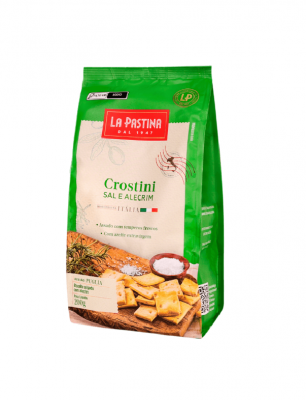 Crostini Com Sal Marinho E Alecrim La Pastina