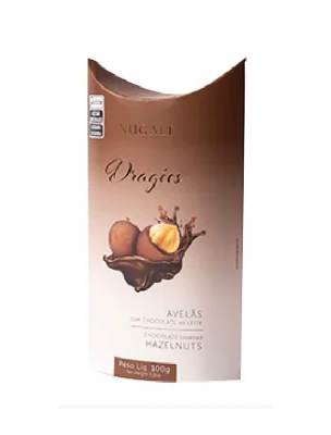 Drágeas De Chocolate Ao Leite Com Avelã Nugali