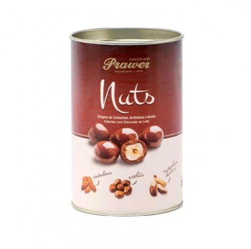 Drágeas Nuts Cobertas Com Chocolate Ao Leite