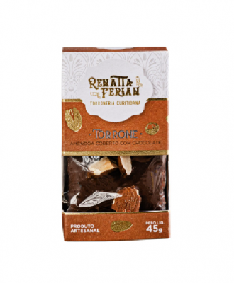 Torrone Premium Amêndoa Coberto Com Chocolate Renatta Ferian
