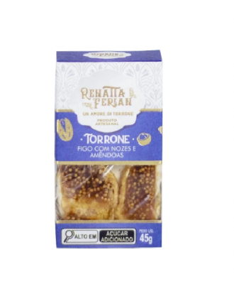 Torrone Premium De Figo Com Nozes Renatta Ferian